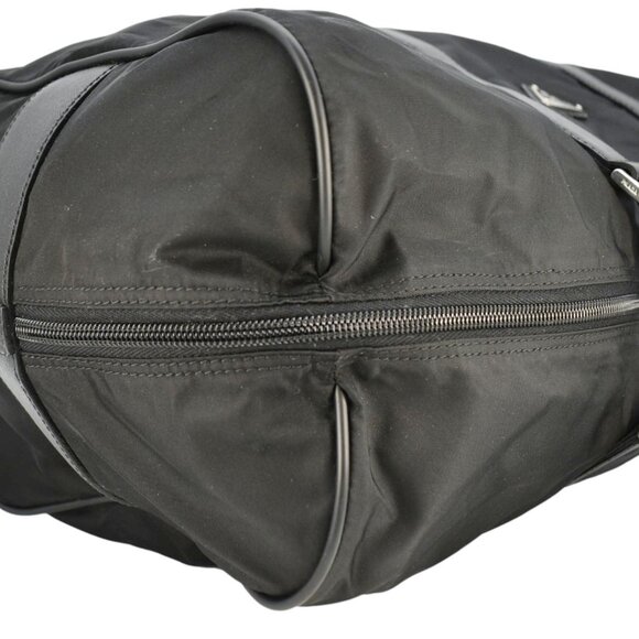 PRADA Re- Nylon Saffiano Leather Viaggio Duffle Bag Black - Picture 7 of 13